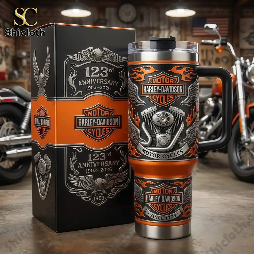 Alternative view of Harley-Davidson 123rd Anniversary Commemorative Tumbler