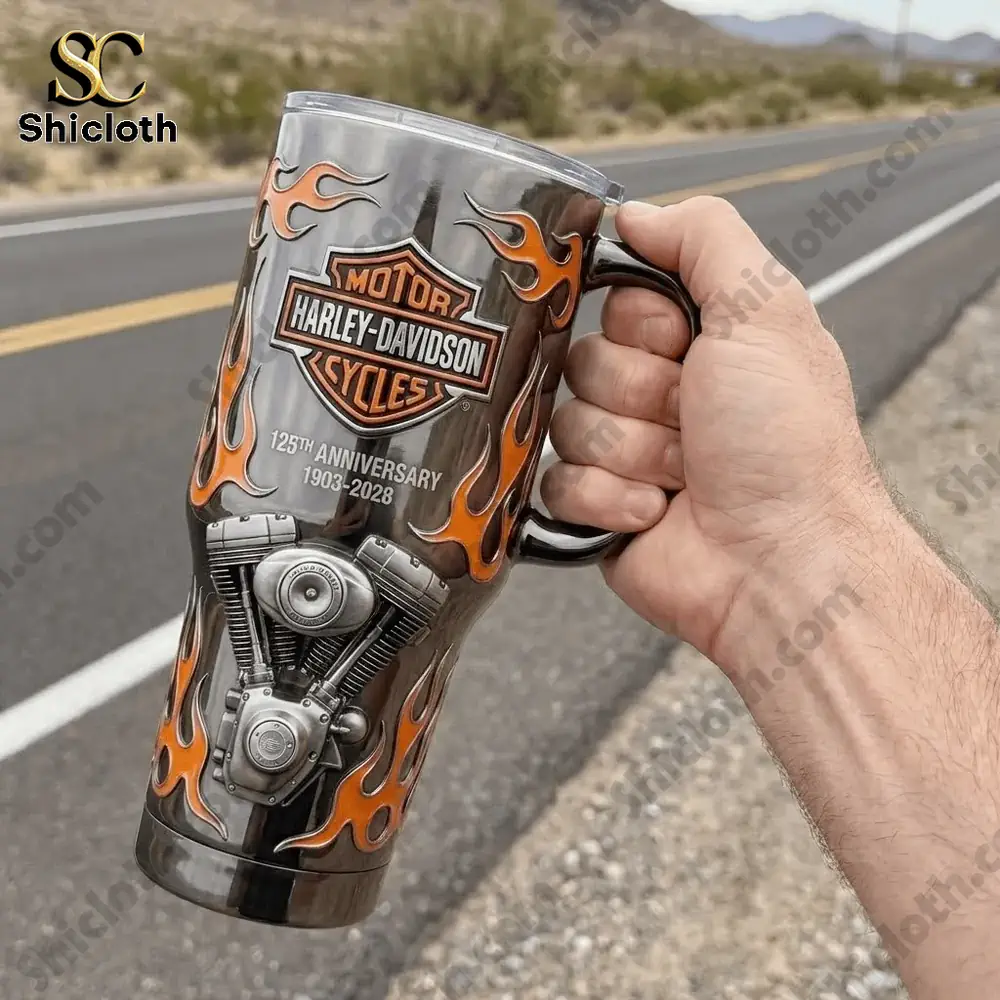 Alternative view of Harley-Davidson 125th Anniversary Commemorative Edition Tumbler Cup