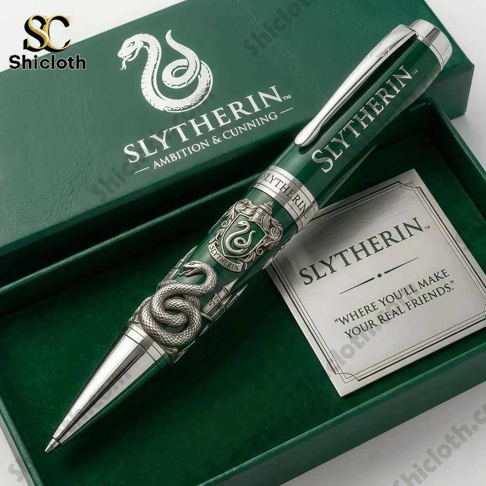Harry Potter Hogwarts House Collector's Edition Pen 5 Slytherin themed luxury pen in green gift box