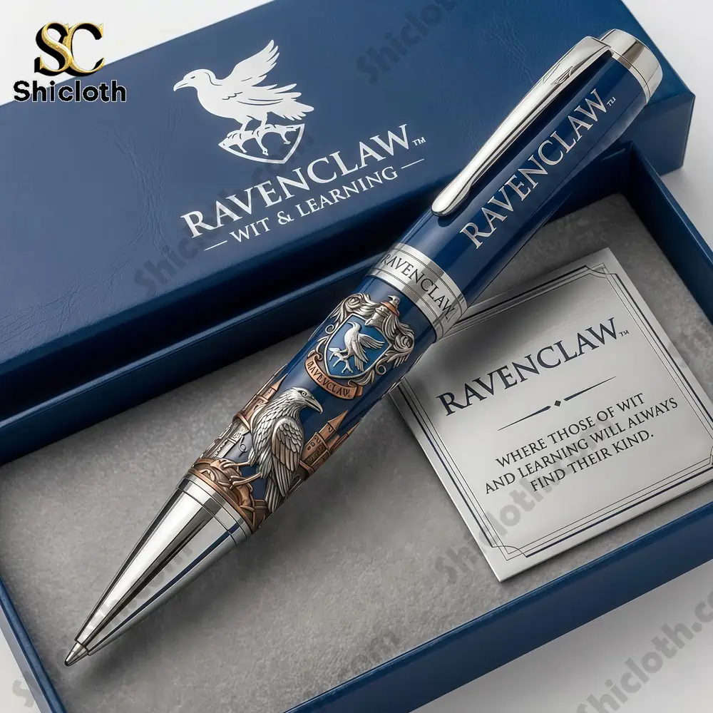 Harry Potter Hogwarts House Collector's Edition Pen 6 Ravenclaw themed luxury pen in blue gift box
