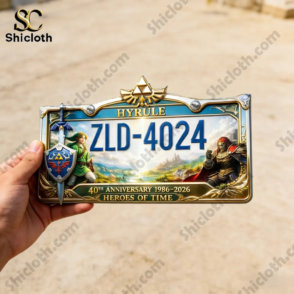 Hyrule Heroes of Time 40th Anniversary License Plate Frame