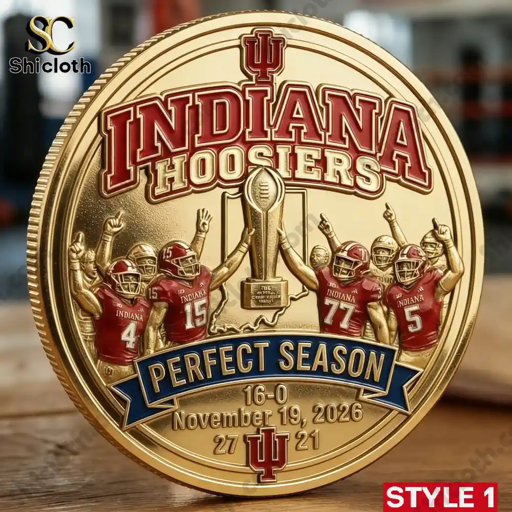 Gold Indiana Hoosiers championship commemorative coin
