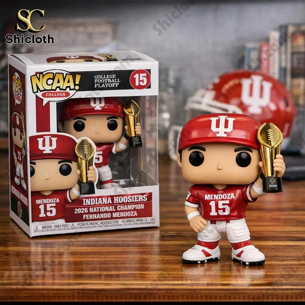 Indiana Hoosiers champion football figure with display box on table!