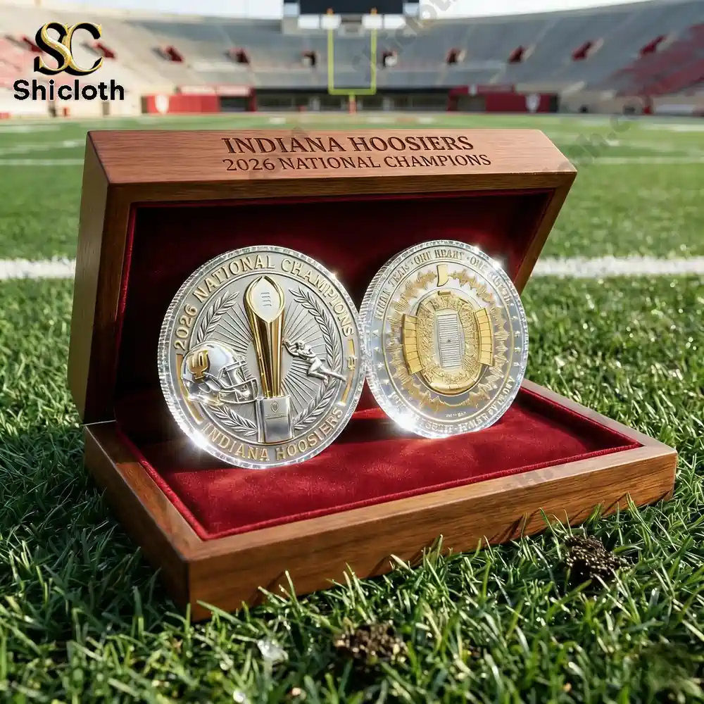 Indiana Hoosiers national champions coin set with stadium background!