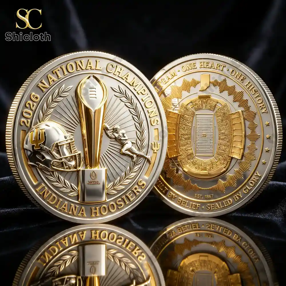 Indiana Hoosiers 2026 National Champions Commemorative Coin 4 Indiana Hoosiers championship coin luxury gold finish!