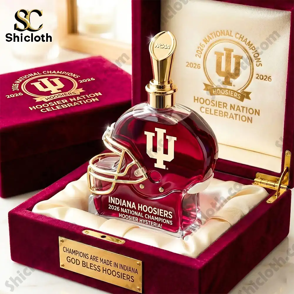 Indiana Hoosiers red football helmet perfume bottle in luxury display box!
