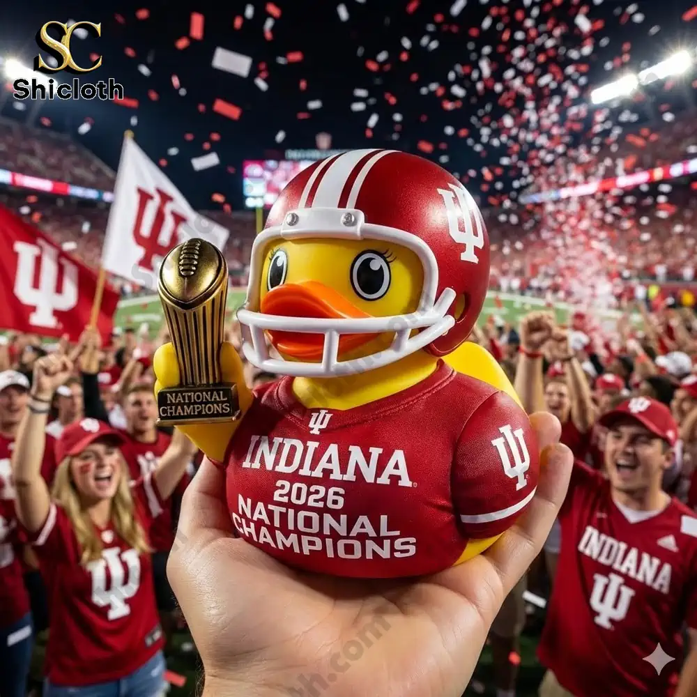 Mike Tomlin End Of An Era Pittsburgh Steelers Commemorative Pop Figure 18 Rubber duck in Indiana football uniform holding a championship trophy!