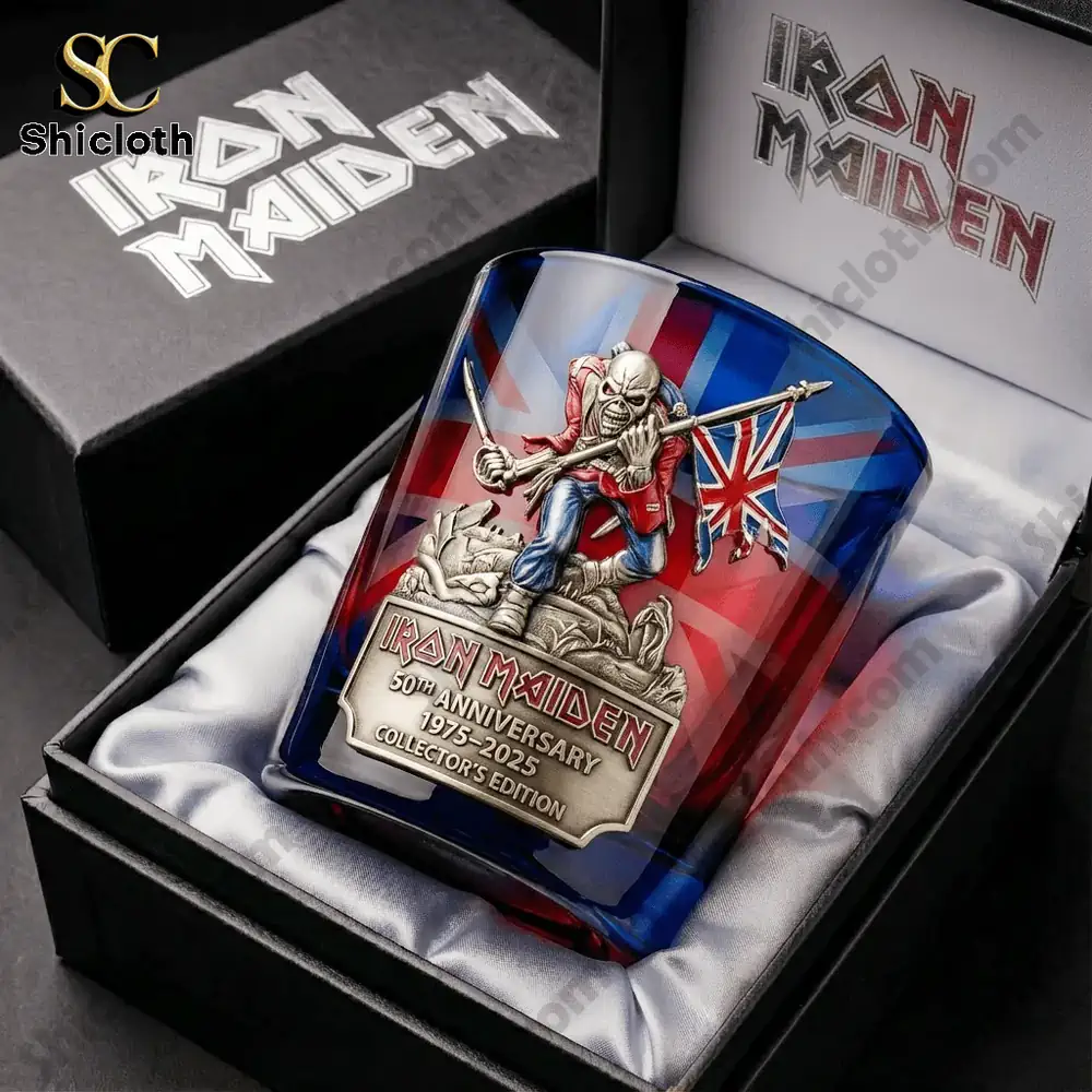 Alternative view of Iron Maiden 50th Anniversary Commemorative Whiskey Glass