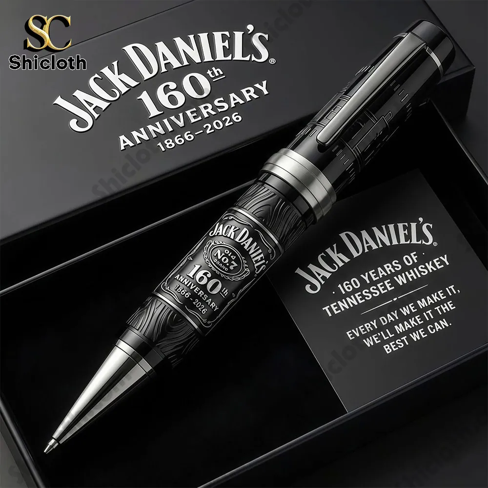 Jack Daniels 160Th Anniversary Pen 2026 Limited Edition 3 Close up of Jack Daniels anniversary pen with commemorative box!
