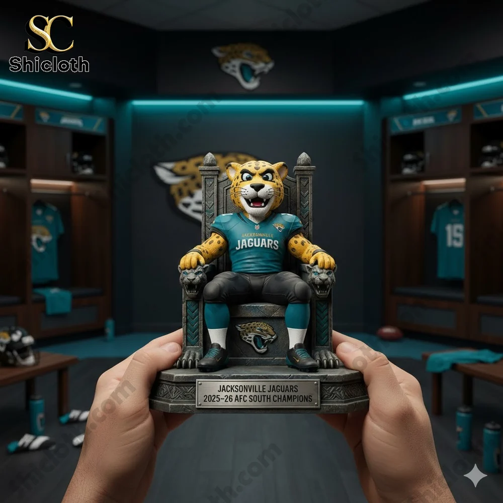 Dolly Parton's 80th Anniversary 1946-2026 Collectible Pop Figure Doll 48 Jacksonville Jaguars mascot sitting on a throne held in hands!