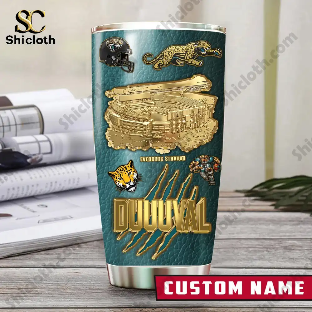 Jacksonville Jaguars stadium design tumbler on desk!