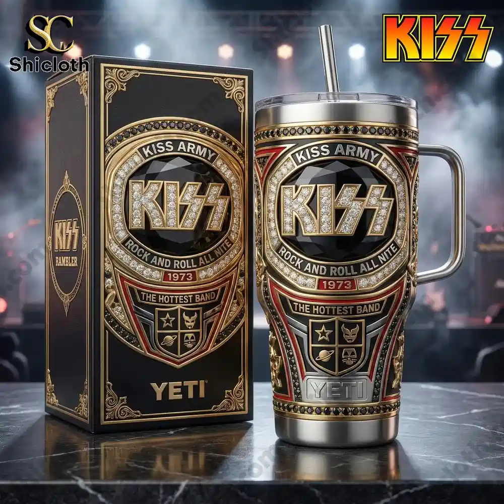 Alternative view of KISS Rock And Roll All Nite The Hottest Band Tumbler Cup