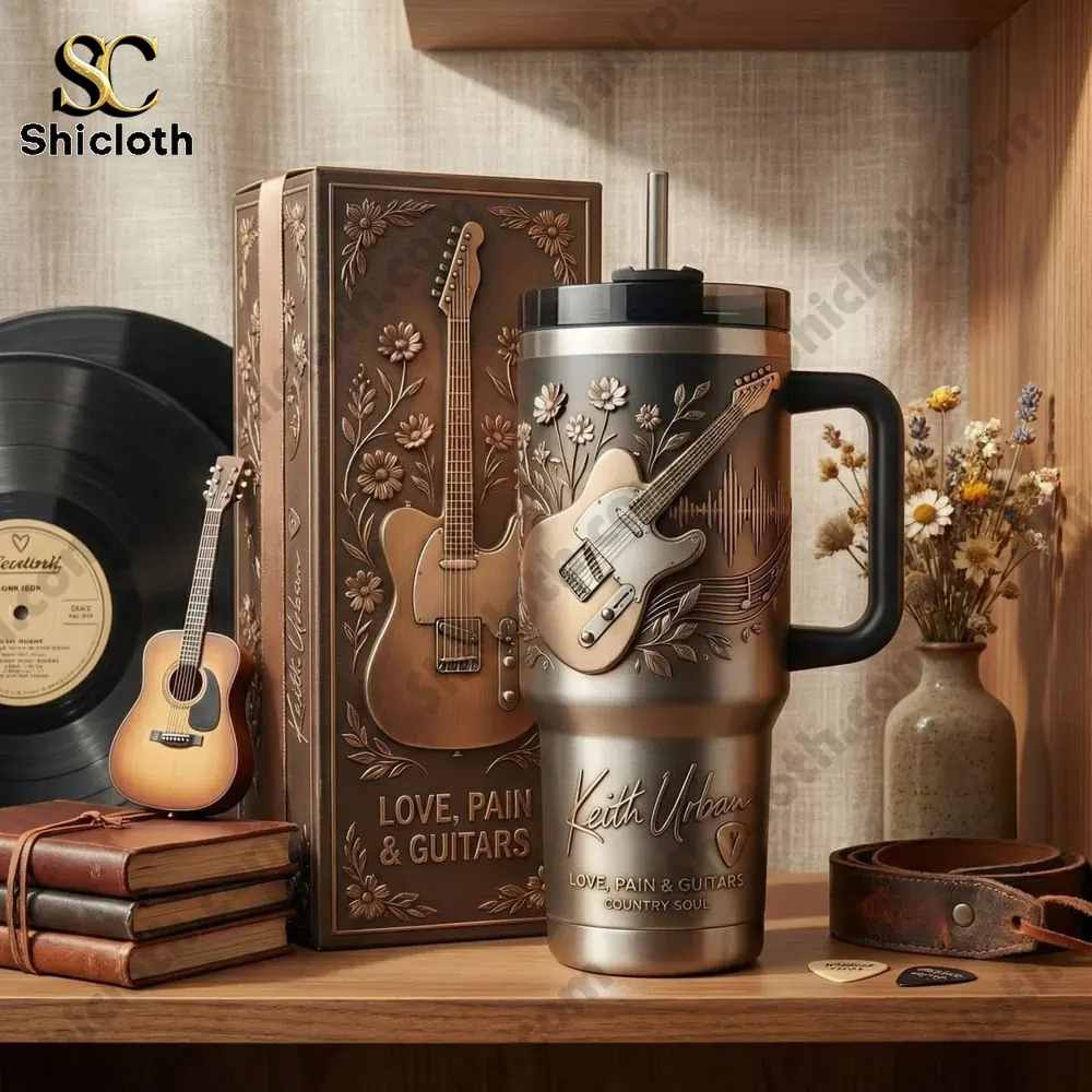Alternative view of Keith Urban Love, Pain & Guitars Tumbler Cup