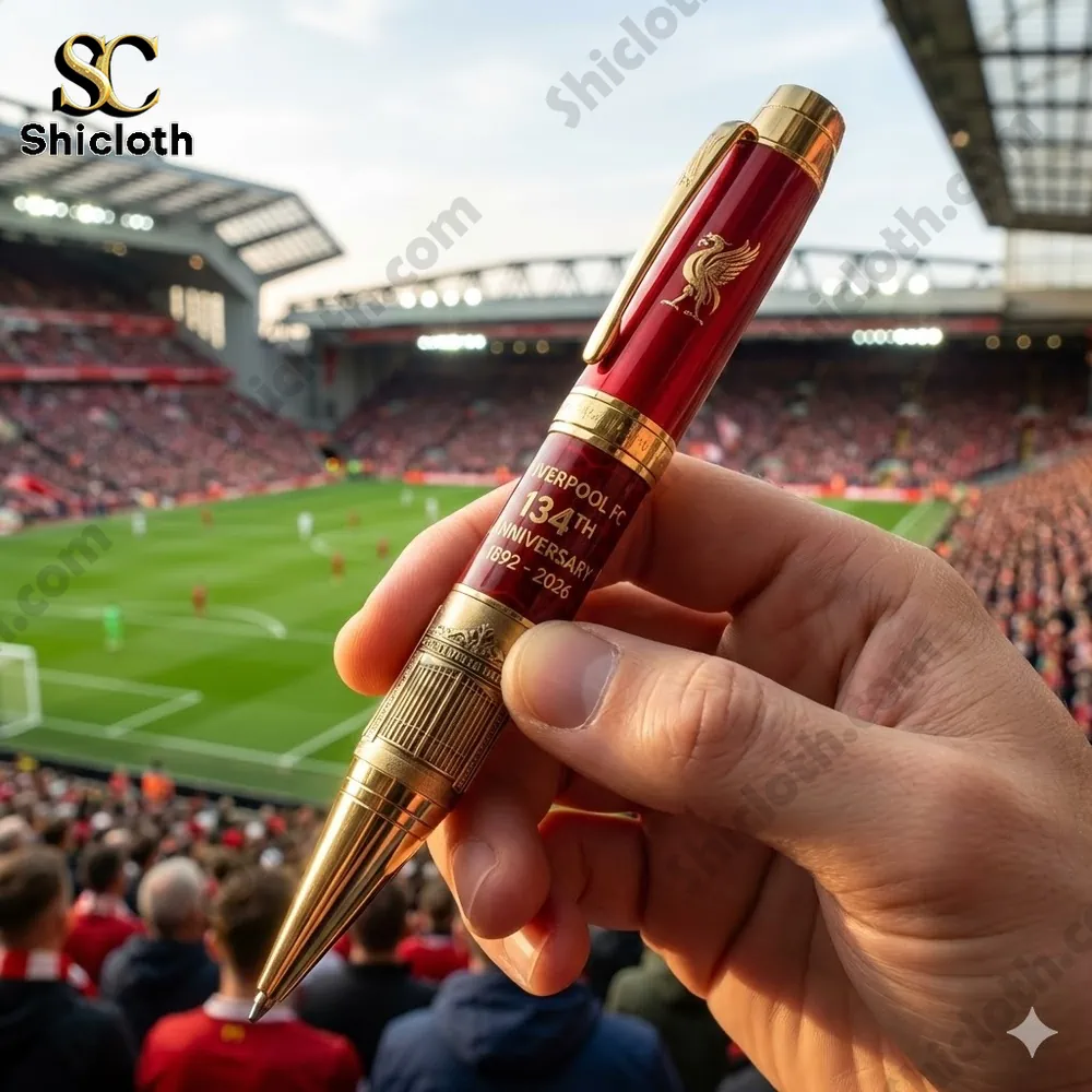 Liverpool FC anniversary pen held inside a football stadium crowd!