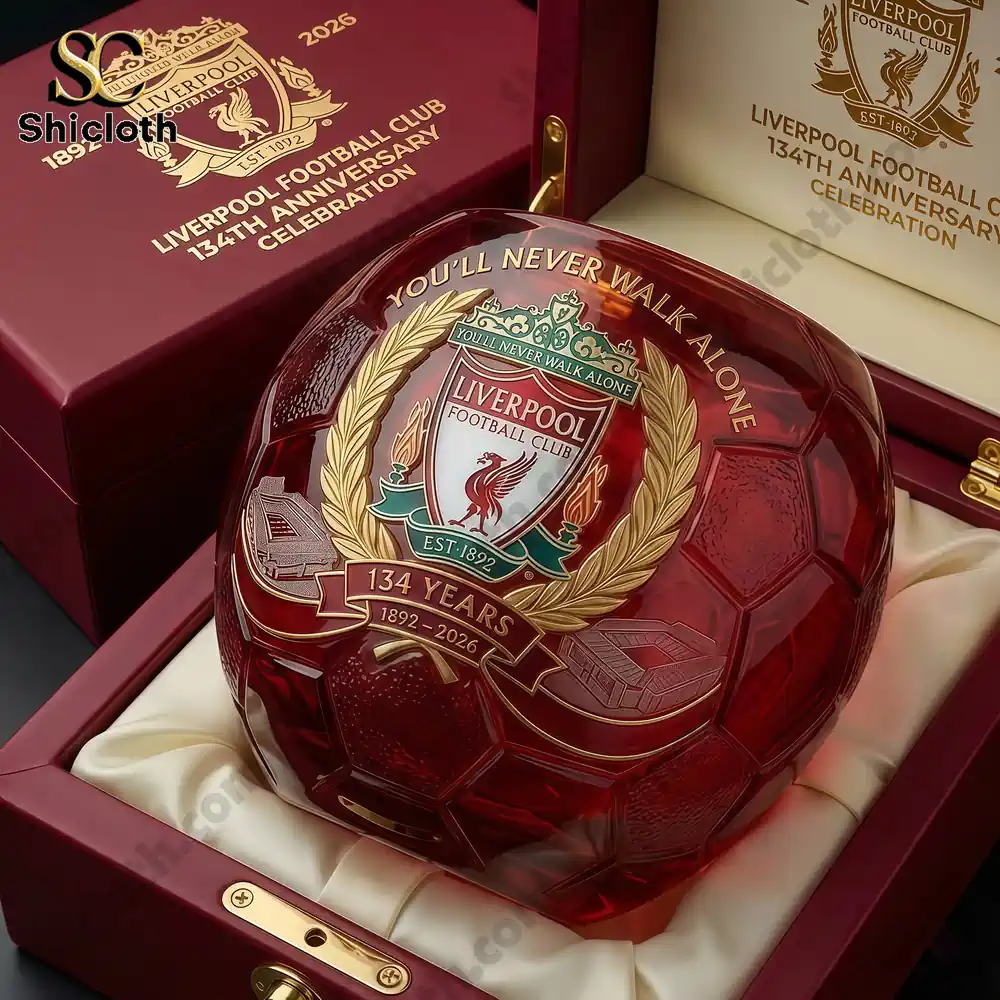 Liverpool crystal football anniversary edition in luxury display box.