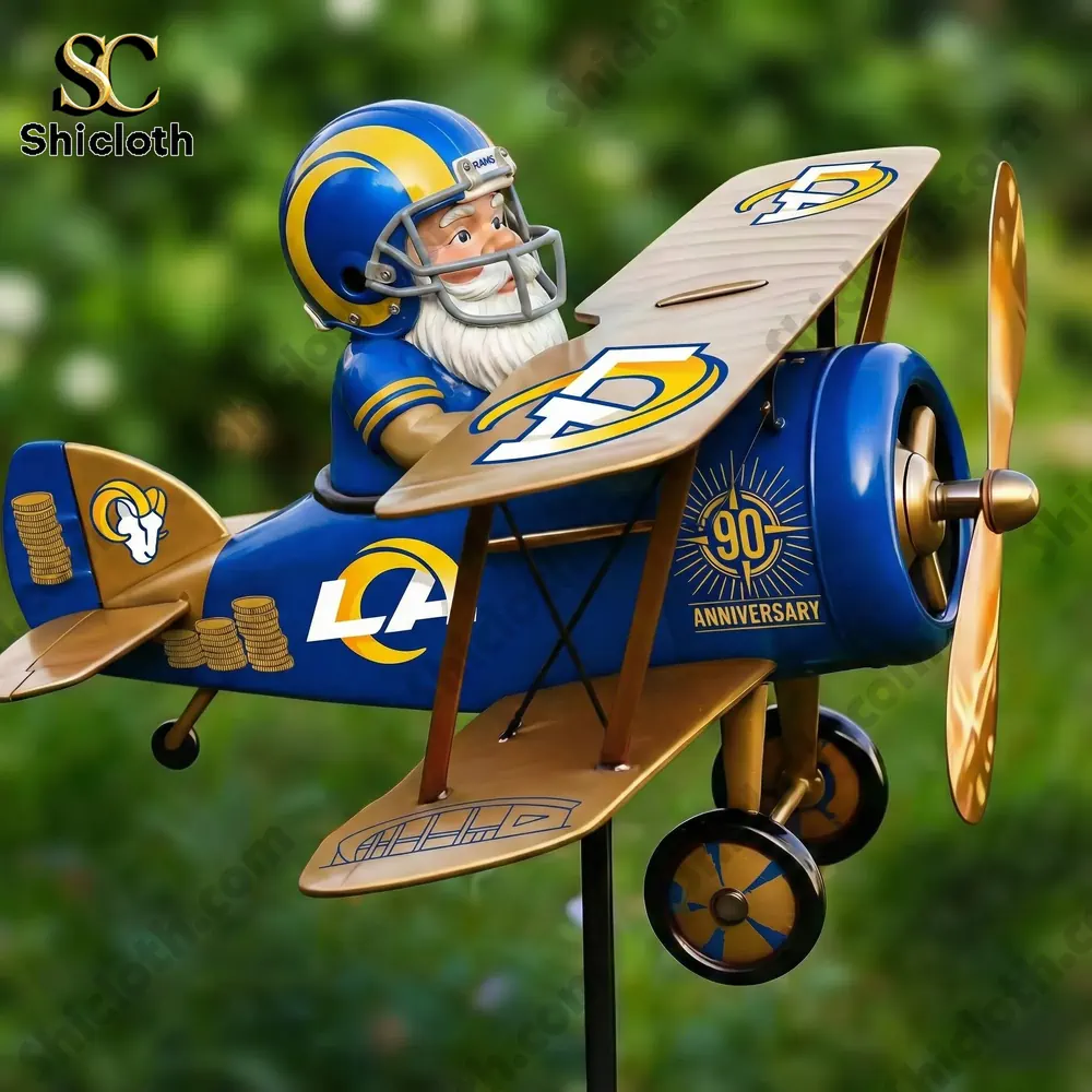 Los Angeles Rams 90th Anniversary Commemorative Garden Windmill ? Heartfelt Gifts Studio
