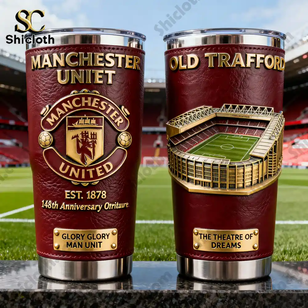Manchester United Old Trafford collector cup on football field!