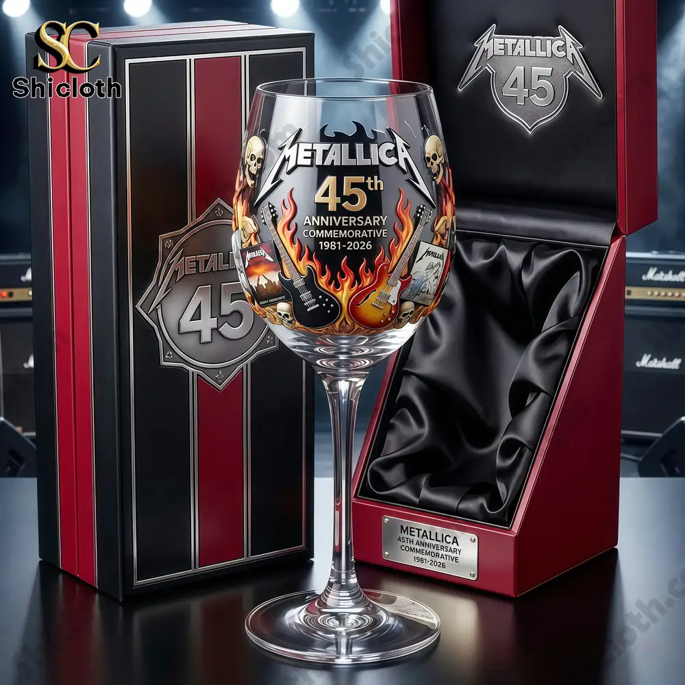 Metallica anniversary wine glass with premium gift box display!