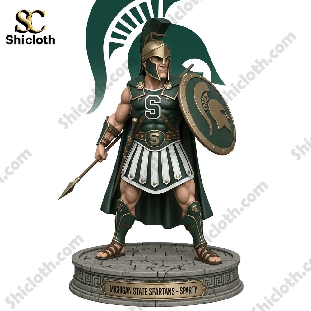 Michigan State Spartans Sparty statue full view