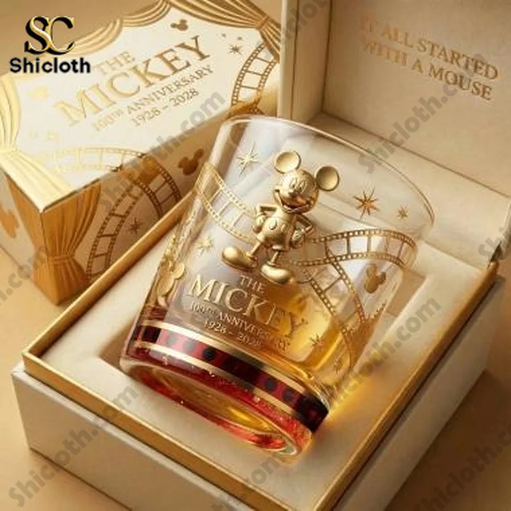 Alternative view of Mickey Mouse 100th Anniversary Whiskey Glass