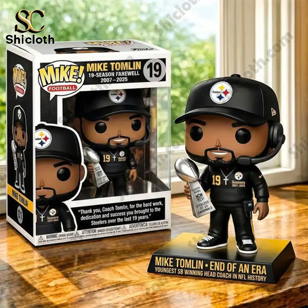 Mike Tomlin End Of An Era Pittsburgh Steelers Commemorative Pop Figure 2 Steelers coach collectible figure with display box!