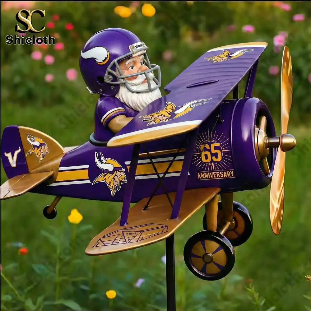 Minnesota Vikings 65th Anniversary Commemorative Garden Windmill ? Heartfelt Gifts Studio