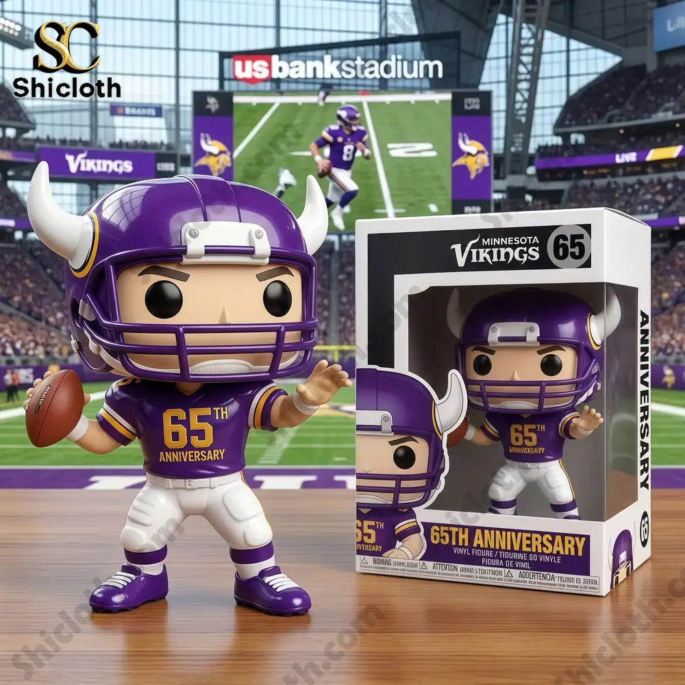 Rat Fink Skull Road Outlaw Collectible Pop Figure Doll 12 Minnesota Vikings anniversary football figure in stadium setting!