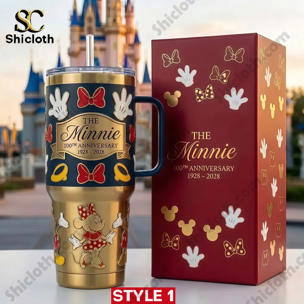Alternative view of Minnie and Mickey Mouse100th Anniversary Commemorative Tumbler