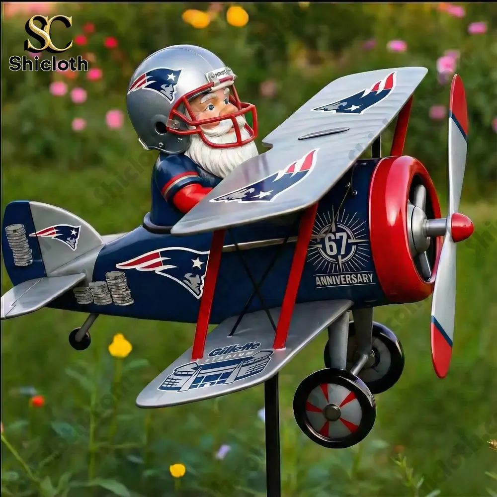 New England Patriots 67th Anniversary Commemorative Garden Windmill ? Heartfelt Gifts Studio