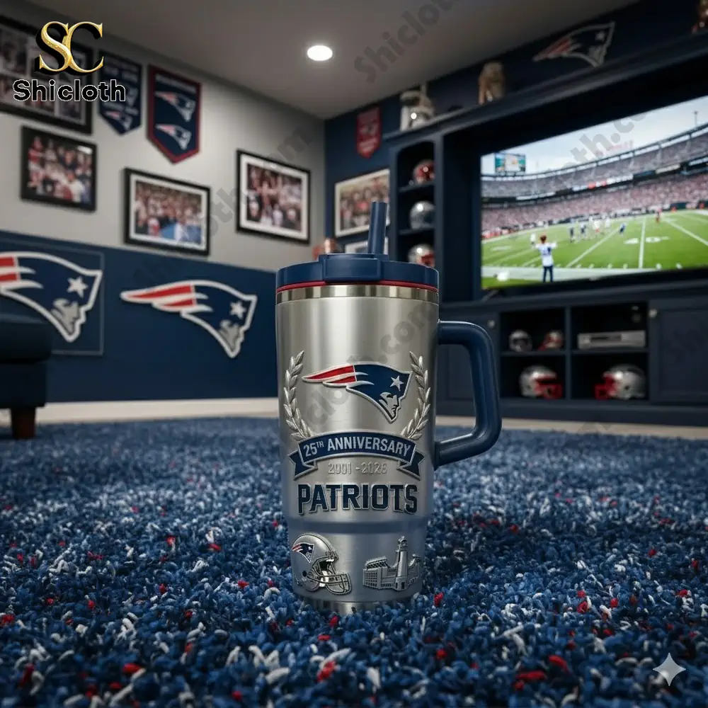 New England Patriots Dynasty Edition 25th Anniversary Commemorative Tumbler
