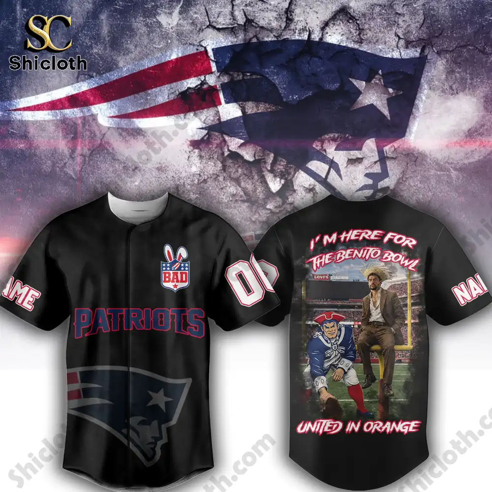 Black Patriots jersey front and back design display