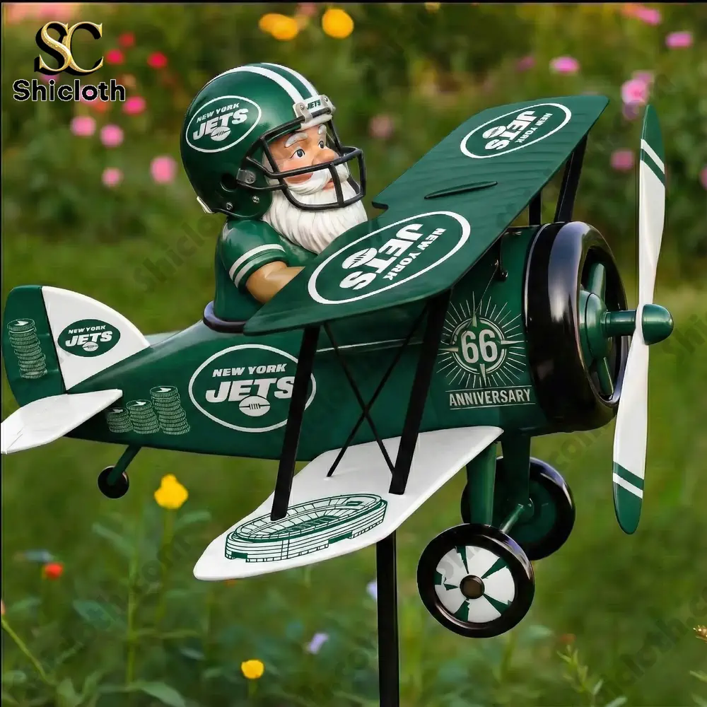 New York Jets 66th Anniversary Commemorative Garden Windmill ? Heartfelt Gifts Studio