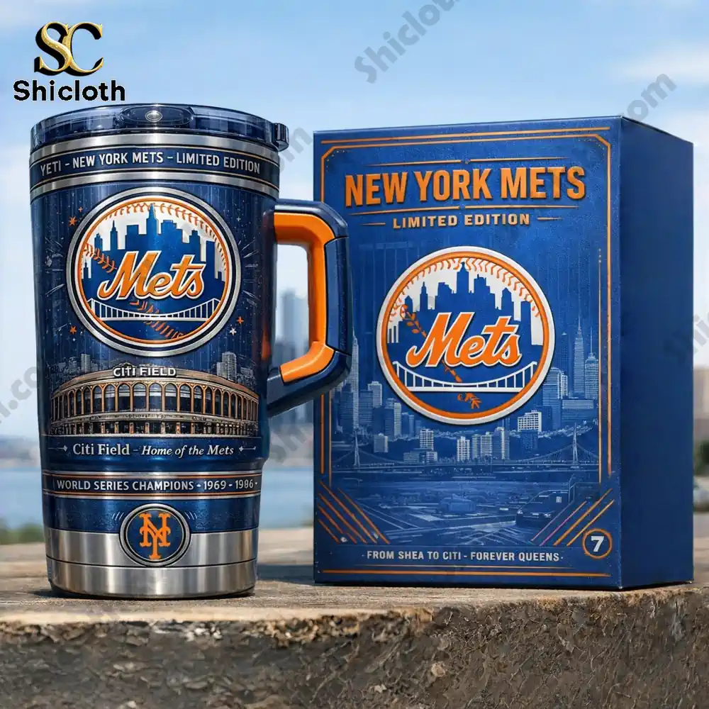 Philadelphia Eagles 93rd Anniversary Limited Edition Travel Tumbler 96 New York Mets insulated mug with branded box!
