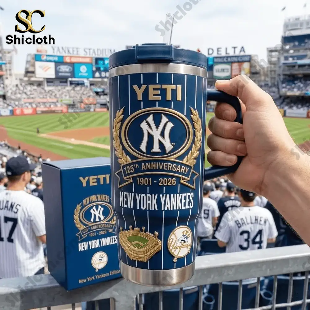 Yeti New York Yankees anniversary mug at baseball stadium!