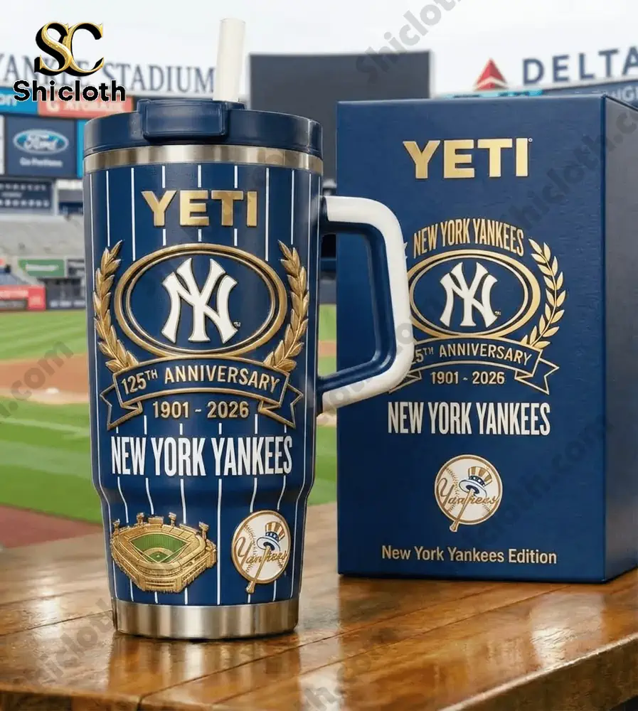 Yeti New York Yankees anniversary mug with product box!