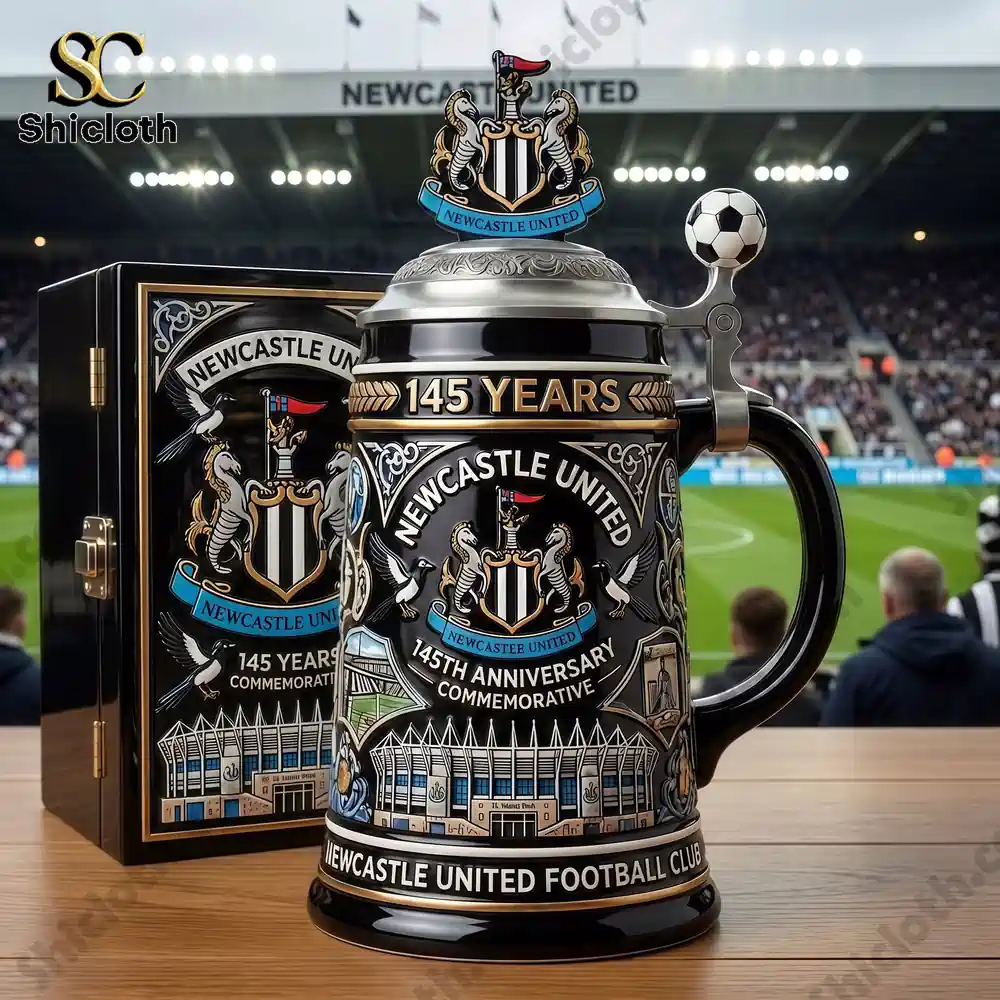 Newcastle United 145 years commemorative mug at football stadium!