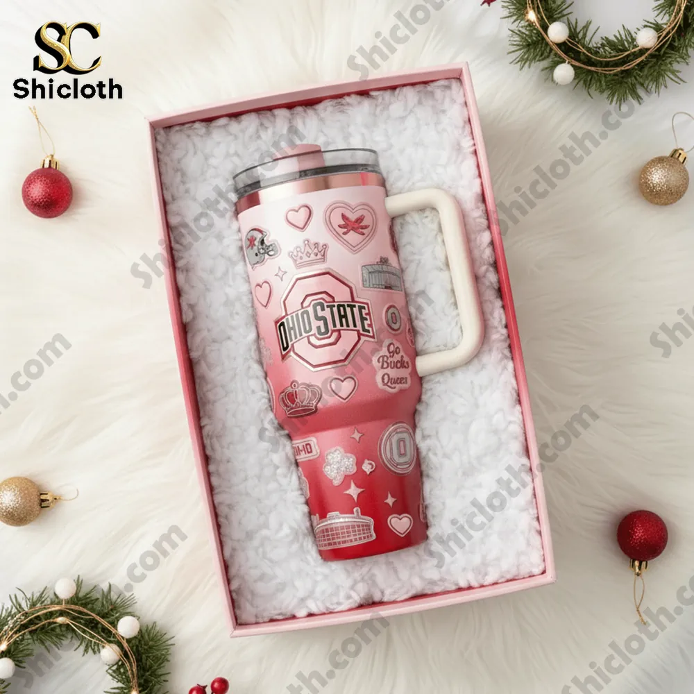Alternative view of Ohio State Buckeyes Nation Scarlet Queen Tumbler With Handle