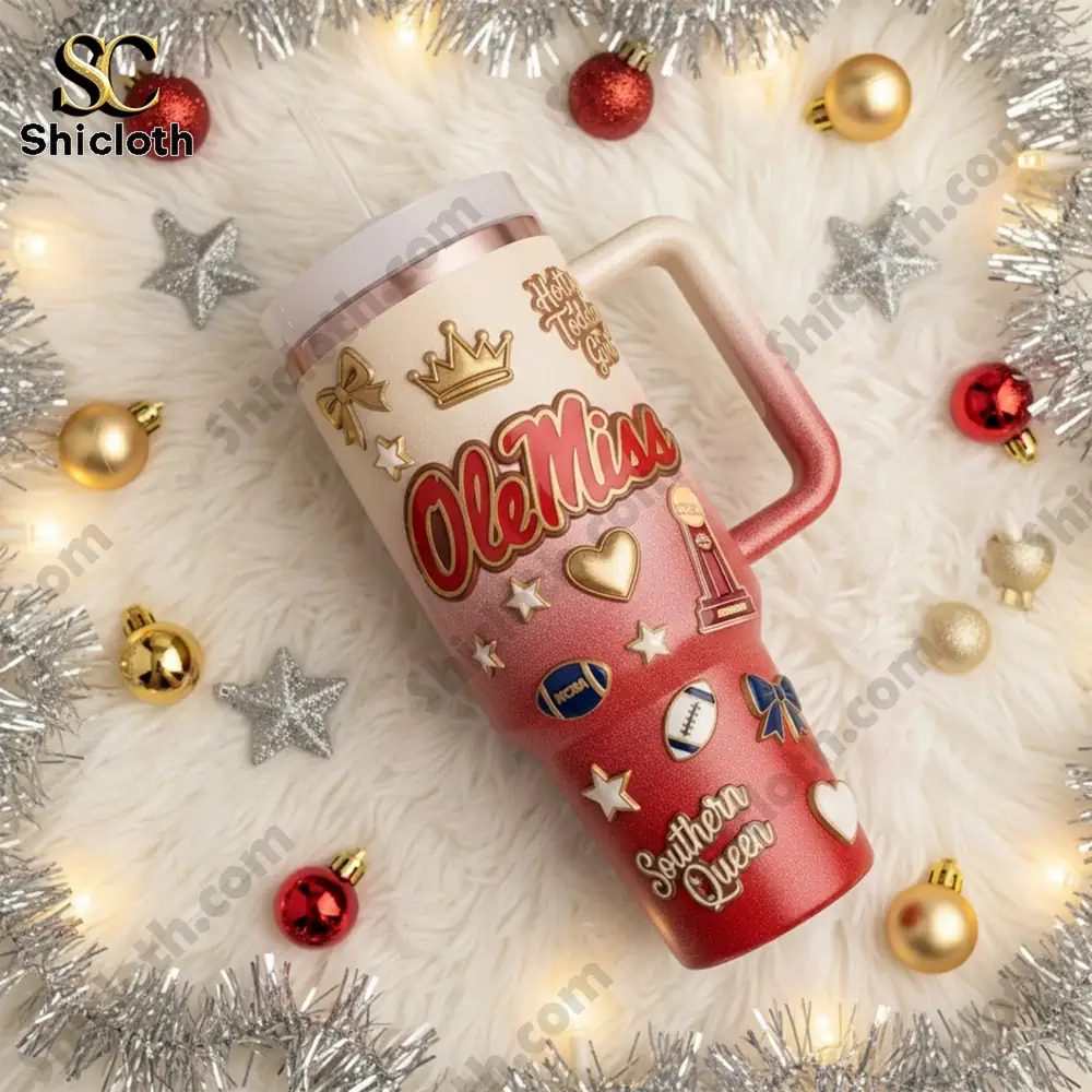 Alternative view of Ole Miss Hotty Toddy Girl Tumbler Southern Queen With Handle