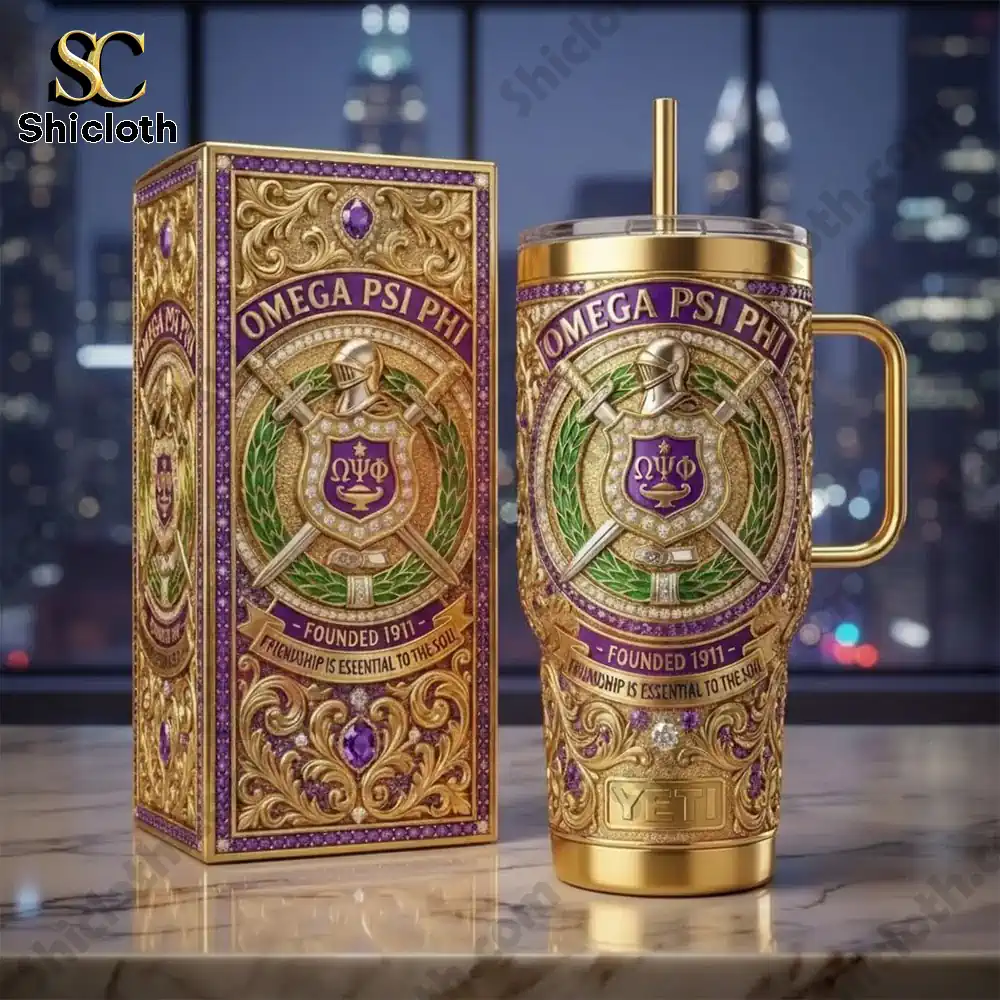 Omega Psi Phi Founded 1911 Friendship is Essential to the Soul Yeti Tumbler Cup