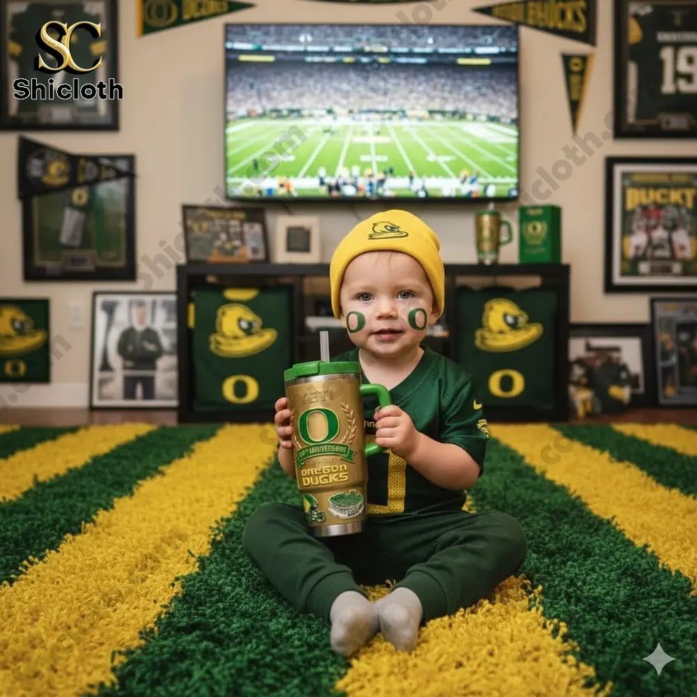 Oregon Ducks 150th Anniversary Gold Yeti Tumbler (1876-2026)