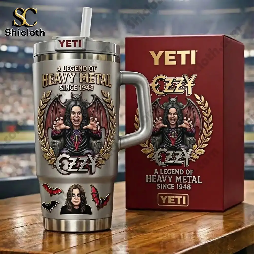 Alternative view of Ozzy Osbourne A Legend of Heavy Metal Rock Yeti Tumbler