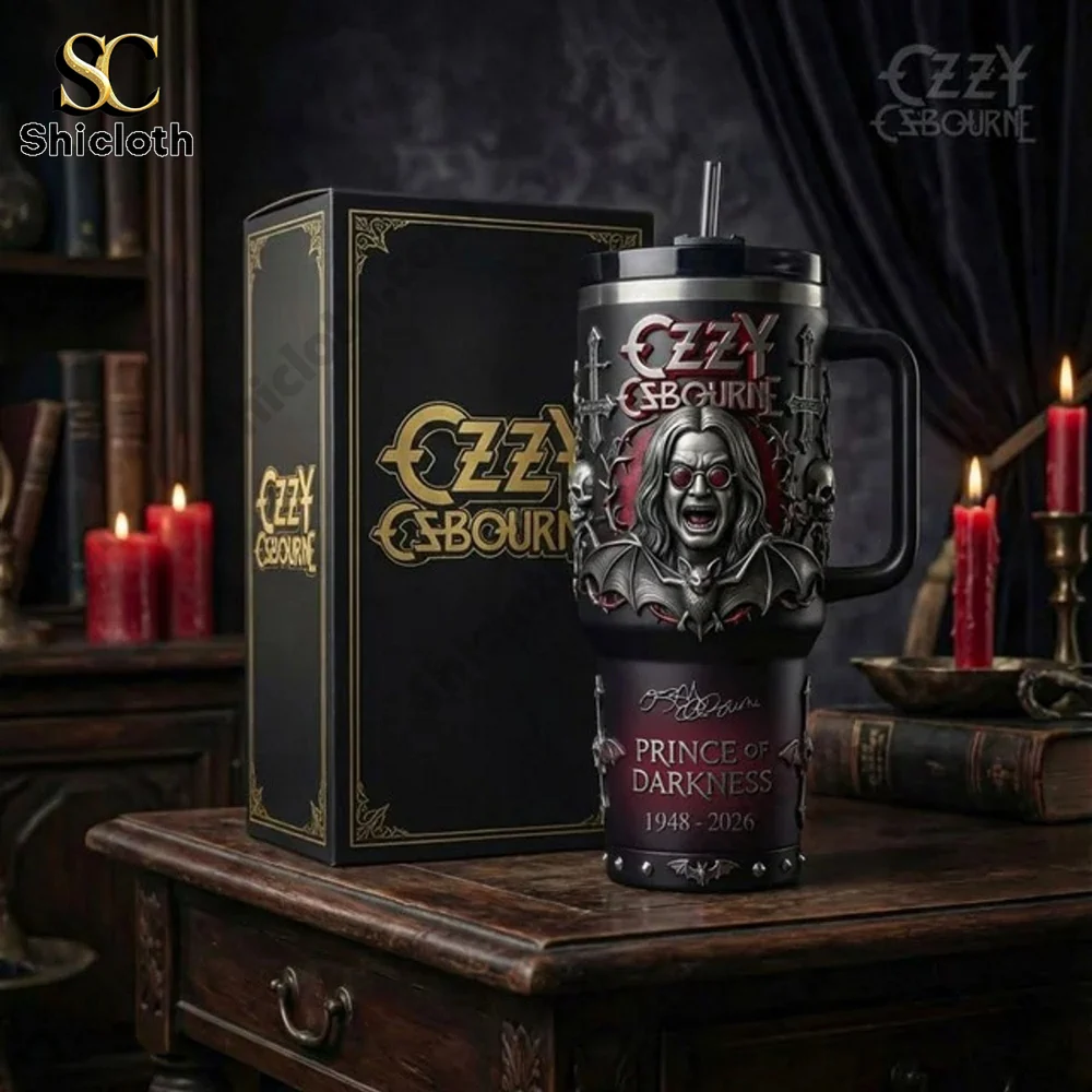 Alternative view of Ozzy Osbourne Prince of Darkness 1948-2026 Tumbler Cup