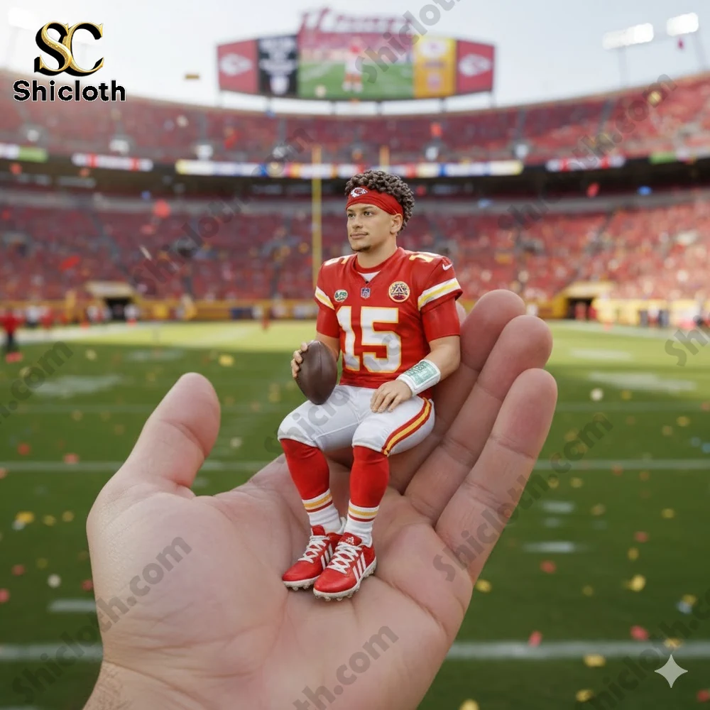 Rat Fink Skull Road Outlaw Collectible Pop Figure Doll 30 Mini football player figure sitting on a hand inside a stadium scene!