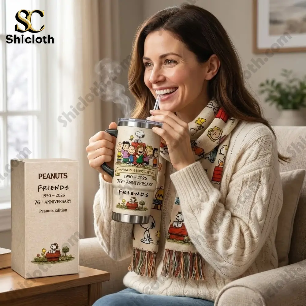 Peanuts Friends 76th Anniversary 1950-2026 Tumbler