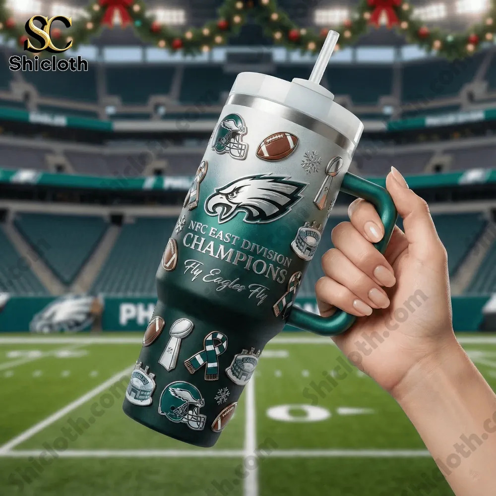 Alternative view of Philadelphia Eagles NFC East Division Champions Tumbler With Handle