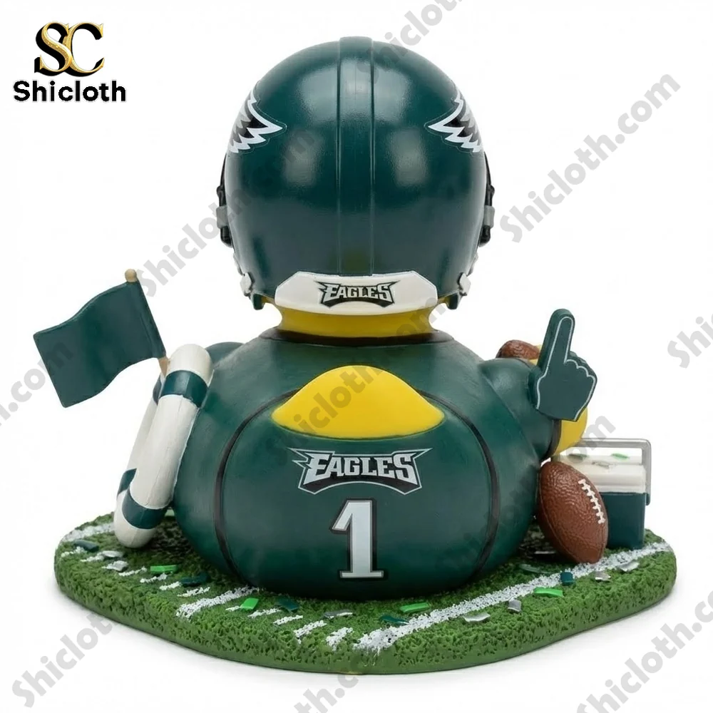 Philadelphia Eagles Super Bowl LII Champions Rubber Duck 3 Philadelphia Eagles rubber duck back view with jersey details!