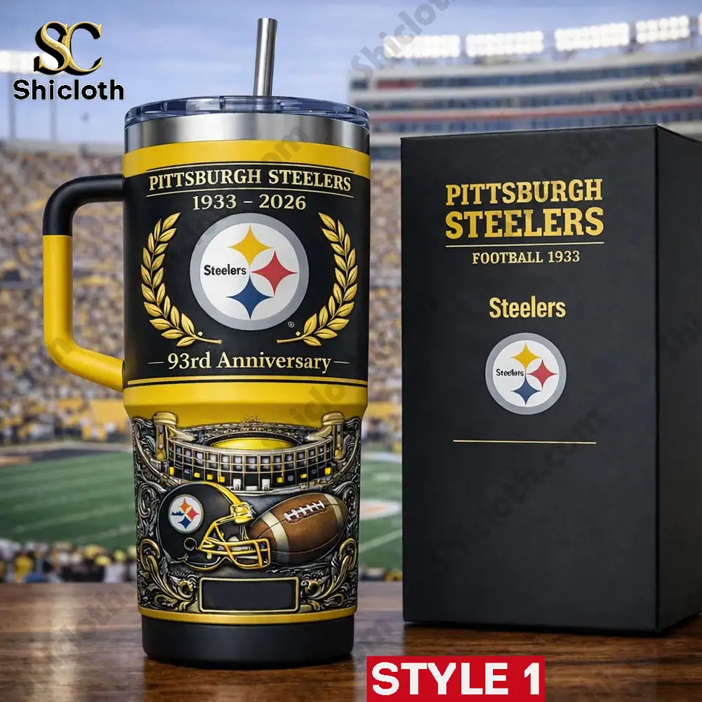 Pittsburgh Steelers 93rd Anniversary 1933-2026 Tumbler Cup