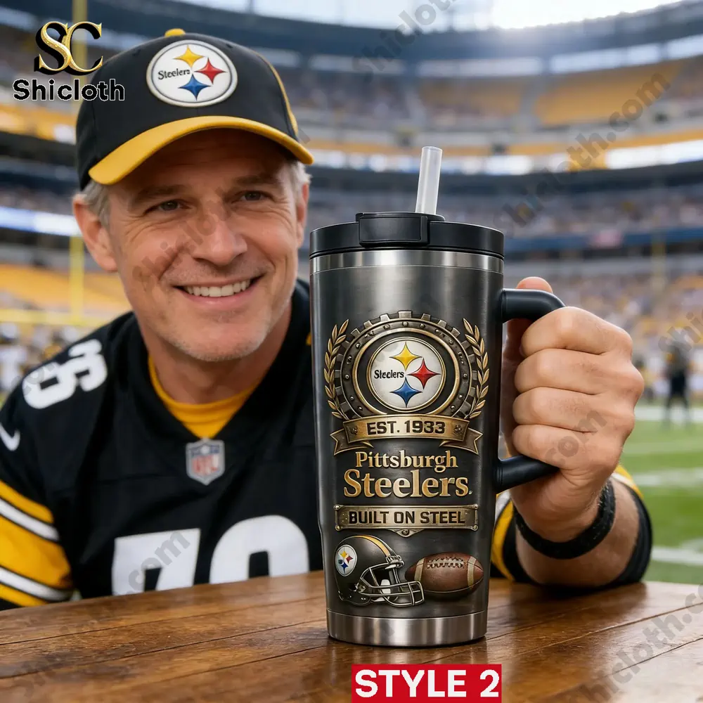 Alternative view of Pittsburgh Steelers 93rd Anniversary 1933-2026 Tumbler Cup