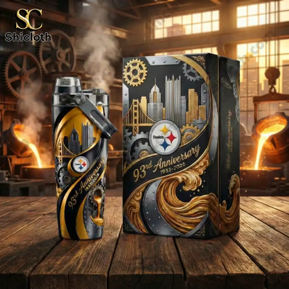 Alternative view of Pittsburgh Steelers 93rd Anniversary Insulated Water Bottle