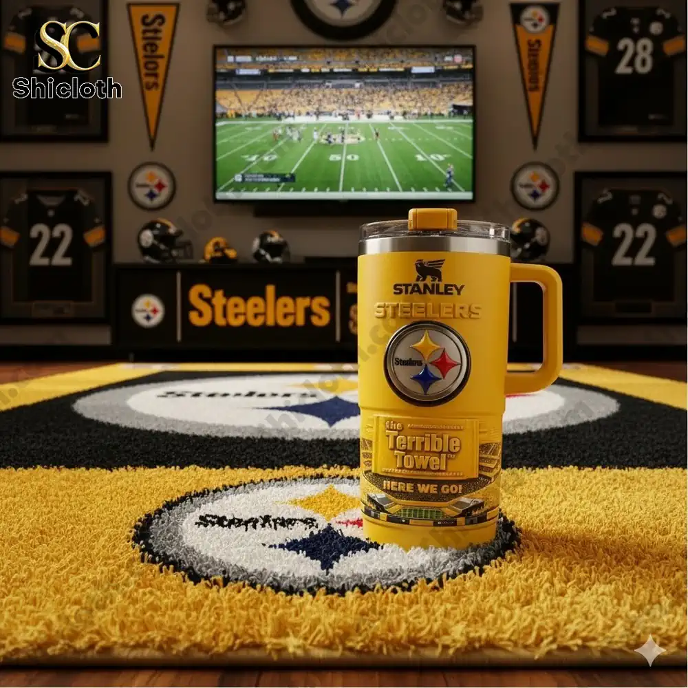 Pittsburgh Steelers The Terrible Towel Here We Go Tumbler